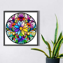 Load image into Gallery viewer, Stained Glass 40*40CM (canvas) Full Round AB Drill Diamond Painting
