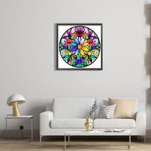 Load image into Gallery viewer, Stained Glass 40*40CM (canvas) Full Round AB Drill Diamond Painting
