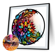 Load image into Gallery viewer, Stained Glass 40*40CM (canvas) Full Round AB Drill Diamond Painting
