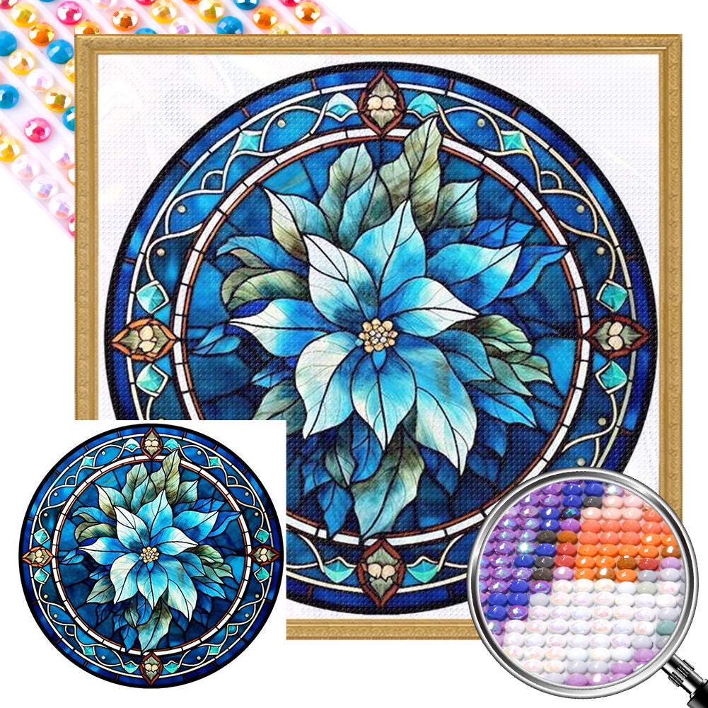 Stained Glass 40*40CM (canvas) Full Round AB Drill Diamond Painting