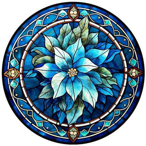 Stained Glass 40*40CM (canvas) Full Round AB Drill Diamond Painting