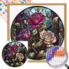 Load image into Gallery viewer, Stained Glass 40*40CM (canvas) Full Round AB Drill Diamond Painting
