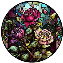 Load image into Gallery viewer, Stained Glass 40*40CM (canvas) Full Round AB Drill Diamond Painting
