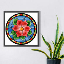 Load image into Gallery viewer, Stained Glass 40*40CM (canvas) Full Round AB Drill Diamond Painting
