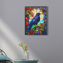 Load image into Gallery viewer, Stained Glass Crow 30*40CM (canvas) Full Square Drill Diamond Painting
