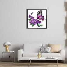 Load image into Gallery viewer, Flowers And Butterflies 30*30CM (canvas) Partial Special-Shaped Drill Diamond Painting
