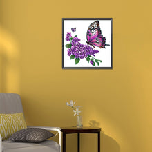 Load image into Gallery viewer, Flowers And Butterflies 30*30CM (canvas) Partial Special-Shaped Drill Diamond Painting
