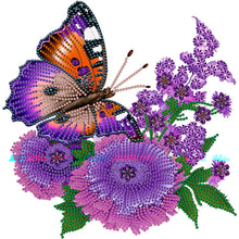 Load image into Gallery viewer, Flowers And Butterflies 30*30CM (canvas) Partial Special-Shaped Drill Diamond Painting
