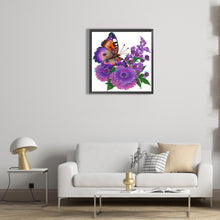 Load image into Gallery viewer, Flowers And Butterflies 30*30CM (canvas) Partial Special-Shaped Drill Diamond Painting
