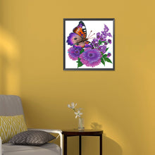 Load image into Gallery viewer, Flowers And Butterflies 30*30CM (canvas) Partial Special-Shaped Drill Diamond Painting
