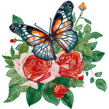 Load image into Gallery viewer, Flowers And Butterflies 30*30CM (canvas) Partial Special-Shaped Drill Diamond Painting
