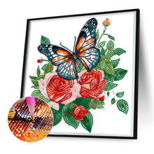 Load image into Gallery viewer, Flowers And Butterflies 30*30CM (canvas) Partial Special-Shaped Drill Diamond Painting
