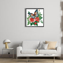 Load image into Gallery viewer, Flowers And Butterflies 30*30CM (canvas) Partial Special-Shaped Drill Diamond Painting
