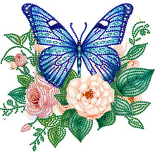 Load image into Gallery viewer, Flowers And Butterflies 30*30CM (canvas) Partial Special-Shaped Drill Diamond Painting
