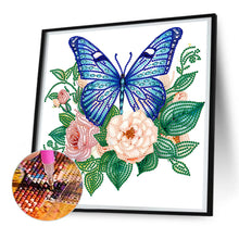 Load image into Gallery viewer, Flowers And Butterflies 30*30CM (canvas) Partial Special-Shaped Drill Diamond Painting
