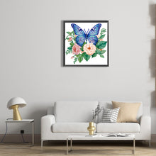 Load image into Gallery viewer, Flowers And Butterflies 30*30CM (canvas) Partial Special-Shaped Drill Diamond Painting
