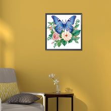 Load image into Gallery viewer, Flowers And Butterflies 30*30CM (canvas) Partial Special-Shaped Drill Diamond Painting
