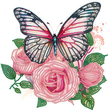 Load image into Gallery viewer, Flowers And Butterflies 30*30CM (canvas) Partial Special-Shaped Drill Diamond Painting
