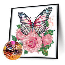 Load image into Gallery viewer, Flowers And Butterflies 30*30CM (canvas) Partial Special-Shaped Drill Diamond Painting
