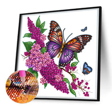 Load image into Gallery viewer, Flowers And Butterflies 30*30CM (canvas) Partial Special-Shaped Drill Diamond Painting
