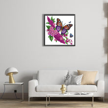 Load image into Gallery viewer, Flowers And Butterflies 30*30CM (canvas) Partial Special-Shaped Drill Diamond Painting
