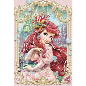 Disney Princess Ariel 50*70CM (canvas) Full Round AB Drill Diamond Painting