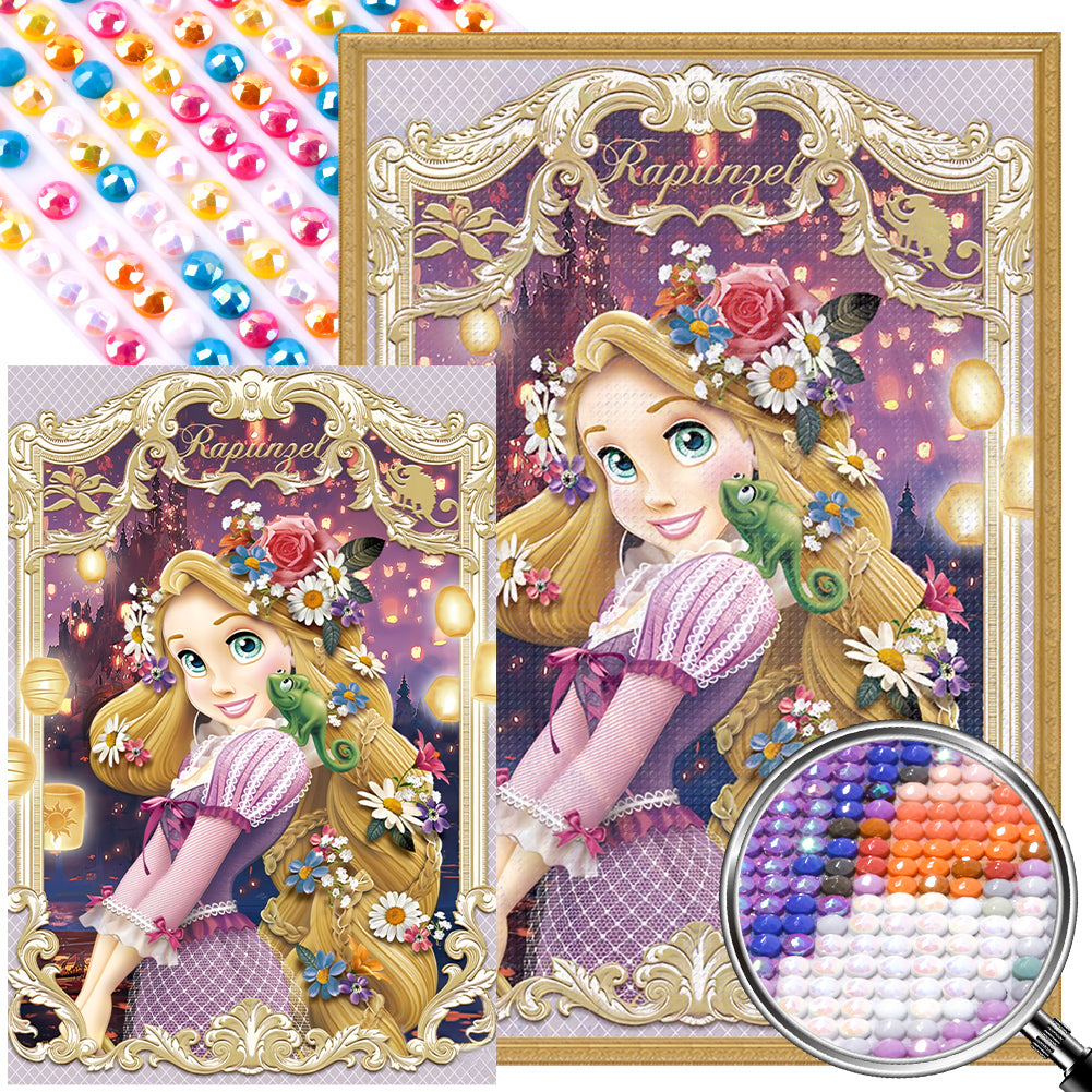 Disney Rapunzel 50*70CM (canvas) Full Round AB Drill Diamond Painting