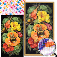 Load image into Gallery viewer, Flower And Bee 30*55CM (canvas) Full Round AB Drill Diamond Painting
