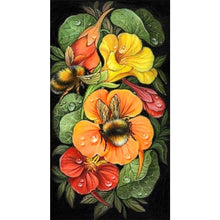 Load image into Gallery viewer, Flower And Bee 30*55CM (canvas) Full Round AB Drill Diamond Painting
