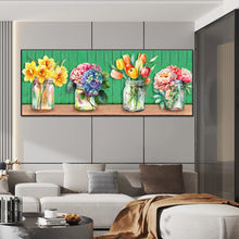 Load image into Gallery viewer, Stained Glass Vase 40*105CM (canvas) Full Round AB Drill Diamond Painting
