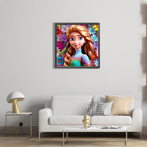 Princess Elsa 40*40CM (canvas) Full Square AB Drill Diamond Painting