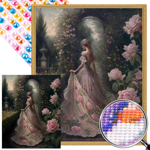 Garden Princess 40*50CM (canvas) Full Round AB Drill Diamond Painting