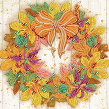 Load image into Gallery viewer, Autumn Leaves Wreath 30*30CM (canvas) Partial Special-Shaped Drill Diamond Painting
