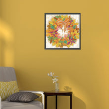 Load image into Gallery viewer, Autumn Leaves Wreath 30*30CM (canvas) Partial Special-Shaped Drill Diamond Painting
