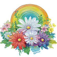 Load image into Gallery viewer, Rainbow With Flowers 30*30CM (canvas) Partial Special-Shaped Drill Diamond Painting
