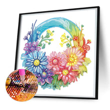 Load image into Gallery viewer, Rainbow With Flowers 30*30CM (canvas) Partial Special-Shaped Drill Diamond Painting
