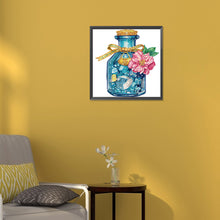 Load image into Gallery viewer, Flowers And Glass Vases 30*30CM (canvas) Partial Special-Shaped Drill Diamond Painting
