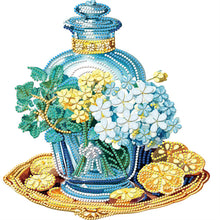 Load image into Gallery viewer, Flowers And Glass Vases 30*30CM (canvas) Partial Special-Shaped Drill Diamond Painting
