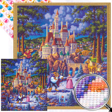 Load image into Gallery viewer, Princess And The Beast 40*45CM (canvas) Full Round AB Drill Diamond Painting
