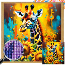 Load image into Gallery viewer, Sunflower Giraffe 40*40CM (canvas) Full Square AB Drill Diamond Painting
