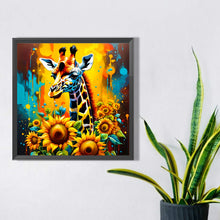 Load image into Gallery viewer, Sunflower Giraffe 40*40CM (canvas) Full Square AB Drill Diamond Painting
