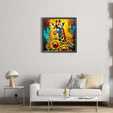 Load image into Gallery viewer, Sunflower Giraffe 40*40CM (canvas) Full Square AB Drill Diamond Painting
