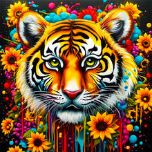 Load image into Gallery viewer, Sunflower Tiger 40*40CM (canvas) Full Square AB Drill Diamond Painting
