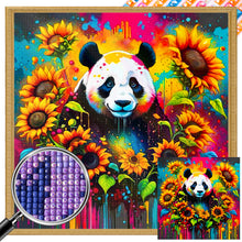 Load image into Gallery viewer, Sunflower Panda 40*40CM (canvas) Full Square AB Drill Diamond Painting
