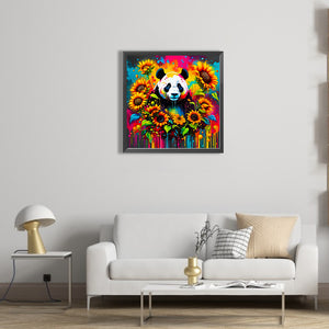 Sunflower Panda 40*40CM (canvas) Full Square AB Drill Diamond Painting