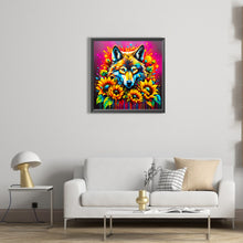 Load image into Gallery viewer, Sunflower Wolf 40*40CM (canvas) Full Square AB Drill Diamond Painting
