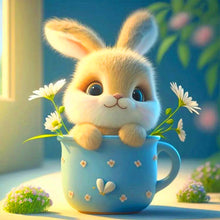 Load image into Gallery viewer, Cup Rabbit 40*40CM (canvas) Full Square AB Drill Diamond Painting
