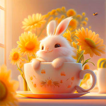 Load image into Gallery viewer, Cup Rabbit 40*40CM (canvas) Full Square AB Drill Diamond Painting
