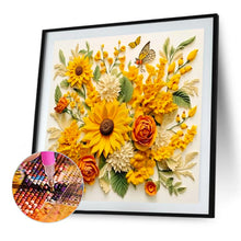 Load image into Gallery viewer, Embossed Sunflowers 40*40CM (canvas) Full Square AB Drill Diamond Painting
