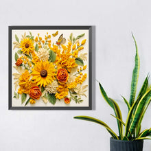 Load image into Gallery viewer, Embossed Sunflowers 40*40CM (canvas) Full Square AB Drill Diamond Painting
